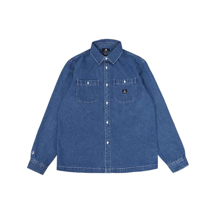 

New Converse FW23 Denim Jacket Men s Blue 10026570-A01 L