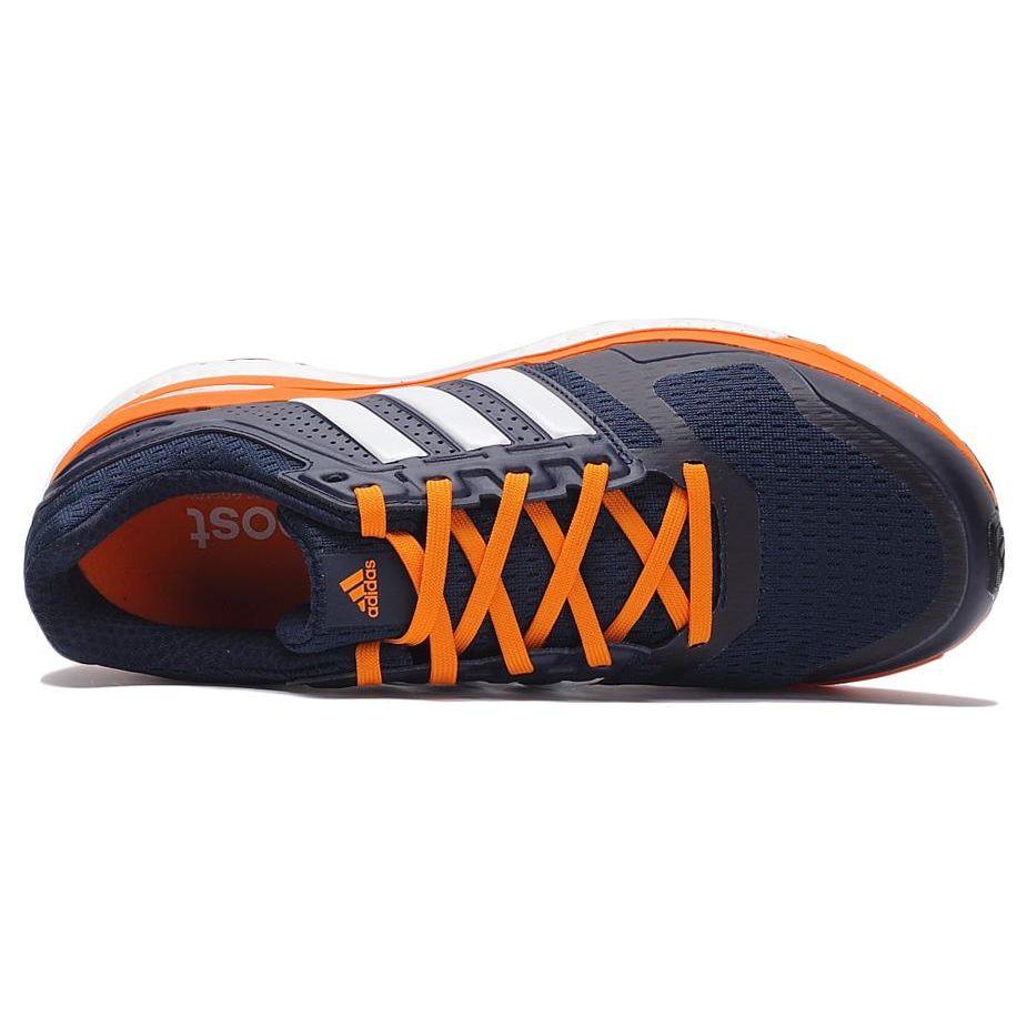 Adidas Supernova Round Toe Comfortable Shock Absorbing Durable Low Top Running Shoes Men Sneakers Blue Orange S78290