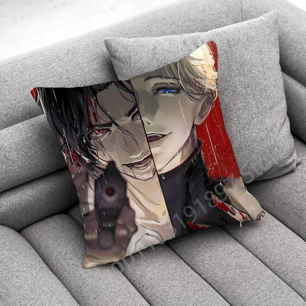 Manga Johan Liebert M-Monster Throw Pillow Case For 50x50cm 30x30cm 55x55cm 45x45cm 40x40cm Square Bed Pillowcase Cover