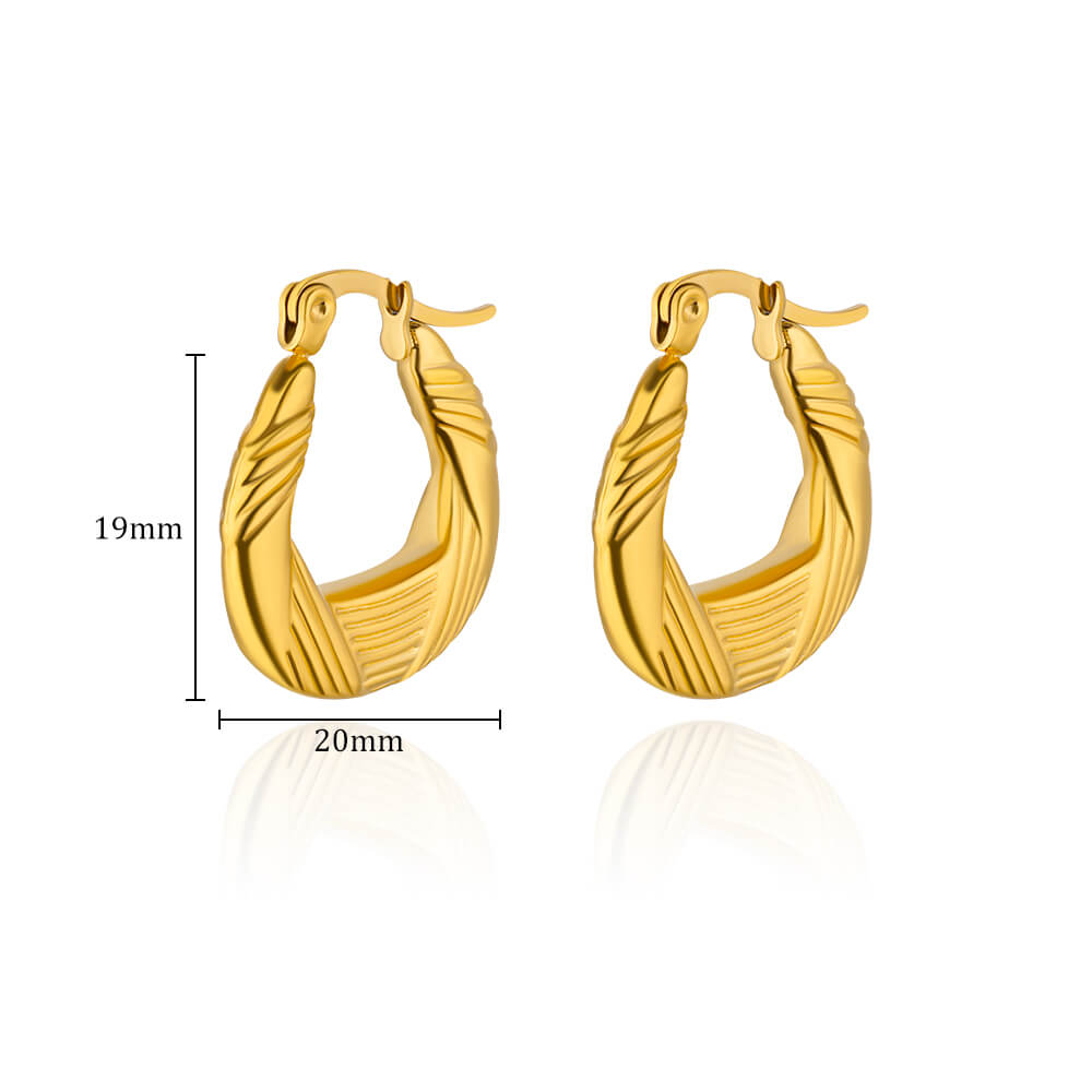 Stainless Steel Hoop Earrings for Women Men Gold Color Stainless Steel Earrings 2025 Trend  Piercing Earring Jewelry