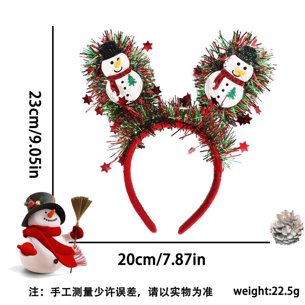 Christmas hair clip for women new year headband new year hoop on the head teenage girls accessories christmas hair band