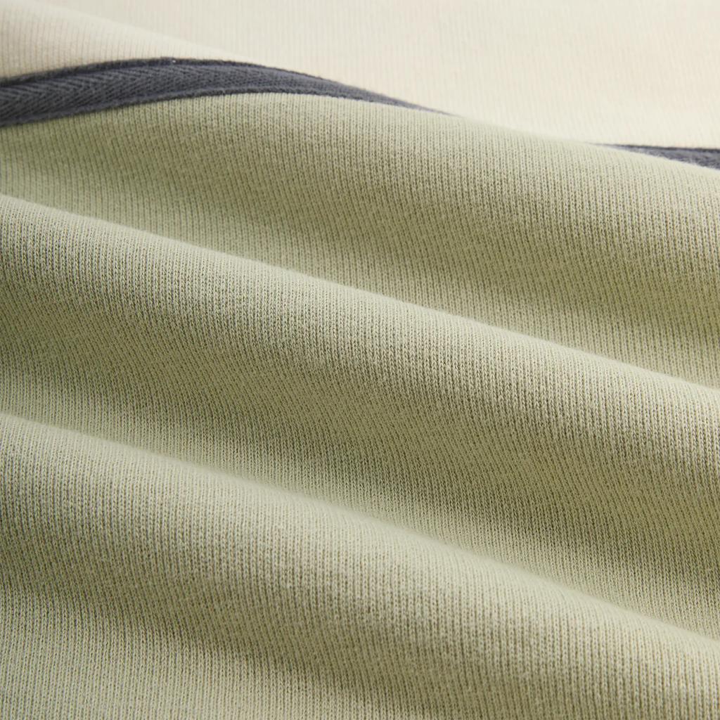 KITH Panelled Nelson Fall 2024 Outdoor Casual Sports Long Sleeve Polo Shirt Men tops Gray White Green KHM032378-480