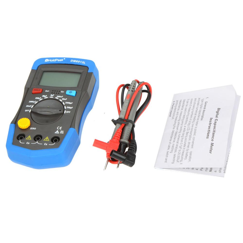 

DM6013L High Precision Capacitor Meter Professional Measuring Capacitance Resistance Capacitor Circuit Tester Measurement tools DM6013L