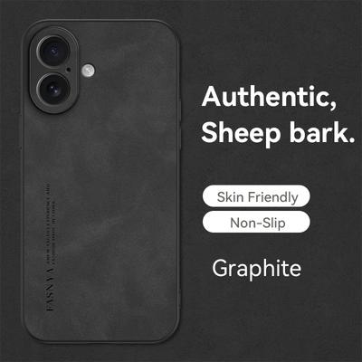 Business Leather Shockproof Case For iPhone 16 Pro Max 15 Plus 14 Pro 13 12 11 Lens Protection Hybrid TPU Soft Matte Phone Cover