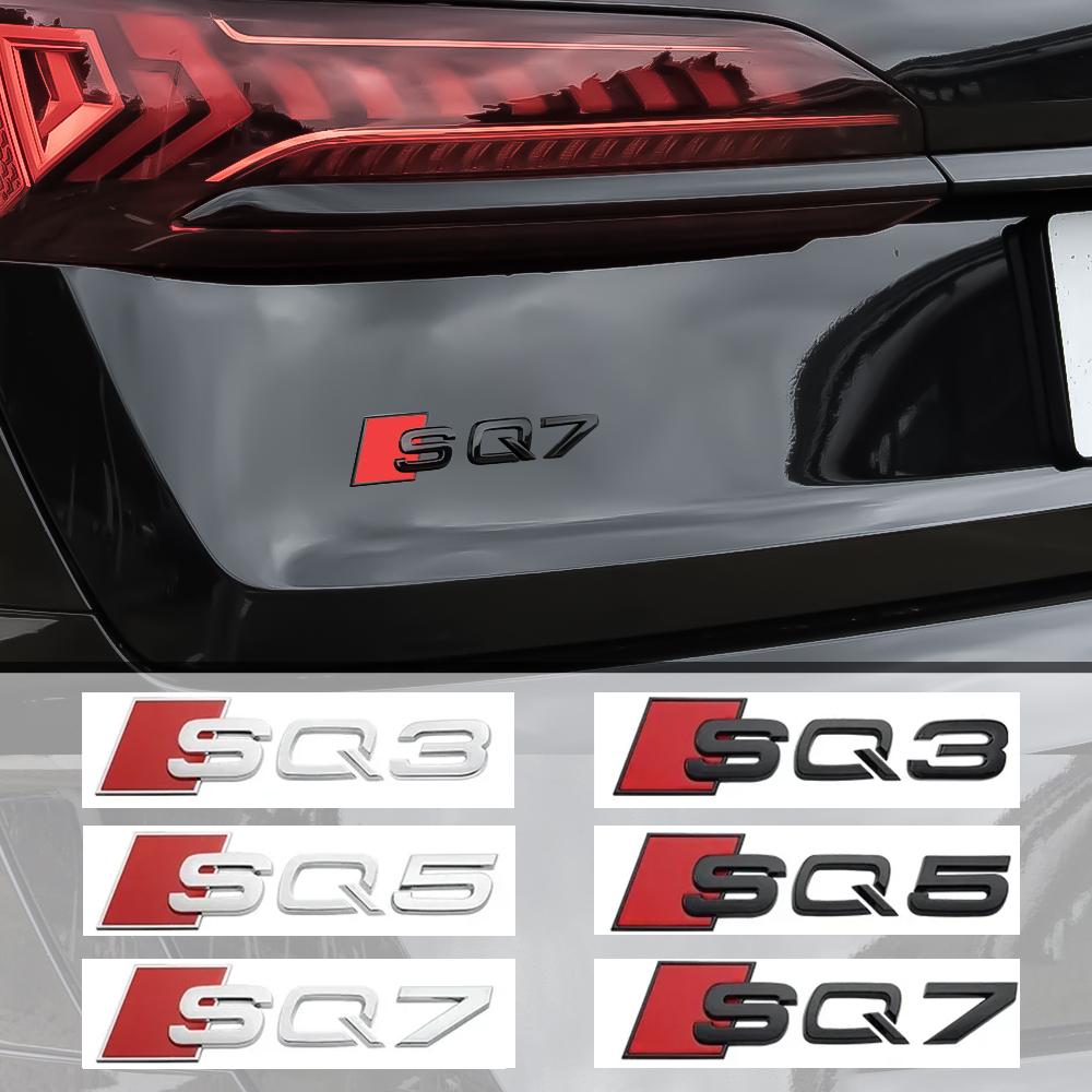 G21 Stück SQ3 SQ5 SQ7 Emblem Auto Karosserie Heck Kofferraum Aufkleber Abzeichen Auto Zubehör Mittelabdeckung Für qq1 8V B6 A5 A6 C7 Q5 B9 B7 C6 A1 S