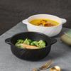 Elegant Double-Ear Japanese Noodle and Soup Bowl - Large Capacity, High-End Design for Home Use