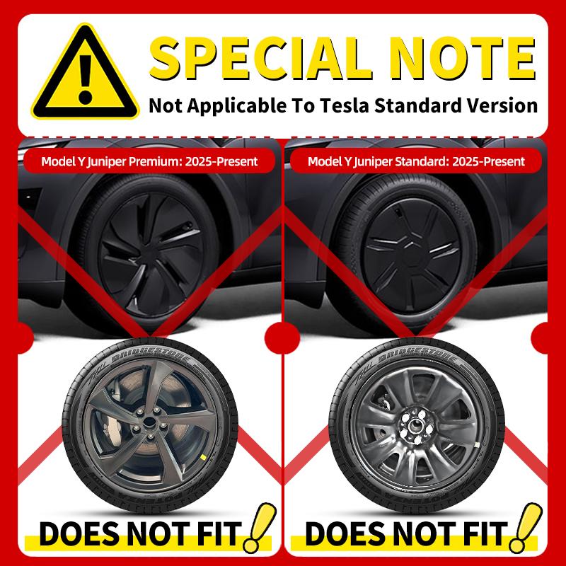 4PCS 19 Inch Wheel Cover for Tesla Model Y 2020-2024 Automobile Hubcap Replacement Petal Style Wheels Cover Full Rim Caps