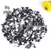 Black & White Spotted Decorative Gravel: Horse Stone for Wall Art, Fish Tanks, Bonsai & Crushed Stone Material