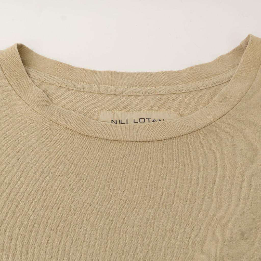 L'Appartement [New] 20-070-570-0006-3-0 NILI LOTAN Product Dyed Crew Neck Short Sleeve T-Shirt Tops 36 beigeUsed