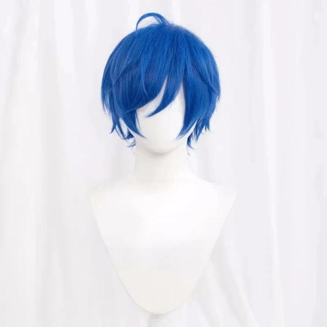 Synthetic Short Straight Cosplay Wig White Green Purple Brown Black Blue Gray Orange Red Fluffy Heat Resistant Hair Anime Wigs