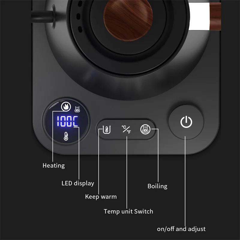 Smart Constant Temperature Electric Kettle Portable Coffee Pot Stainless Steel Gooseneck Travel Kettl Hand Brewing Coffee Pot