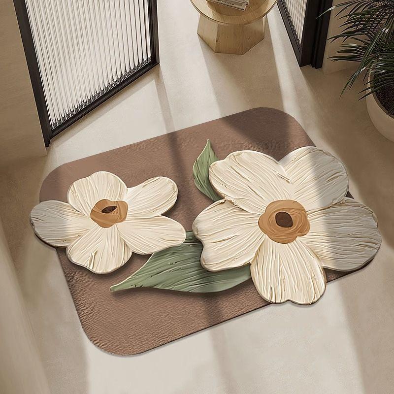 Nordic style bathroom thickened floor mat, diatom mud cushion, washbasin, absorbent non-slip mat, toilet mat new model