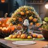 Yousheng Halloween Acryl Tischschild 2D Acryl Geist Kürbis Baum Hexe Plakette für Zuhause Büro Schreibtisch Etagere Deko