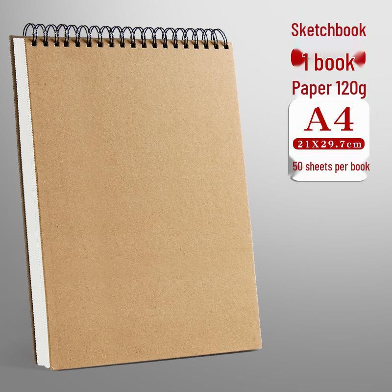 Coil-Bound Hardcover Sketchbook – Multiple Sizes: A3, A4, A5, 4K, 8K, 16K, 32K for Art and Drawing