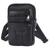 Men Leather Waist Bag Shoulder Crossbody Bags Retro Cowhide Pocket Mobile Phone Belt Bum Outdoor Case Pouch