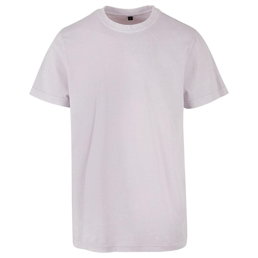 Build Your Brand Unisex Adult Acid Wash Round Neck T-Shirt