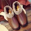 Winter Women's Snow Warm Short Tube Flat-bottomed Home Soft-soled Slippers Plus Velvet Non-slip Cotton Shoes