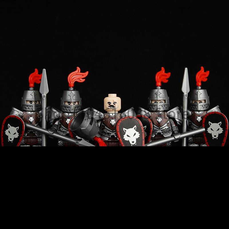 Medieval Military Noble Knights Building Blocks Figures Accessories Helmet Armor Shield Sword MOC Bricks Toys Friends Gifts