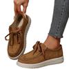 The New Style of Shoes Is A Thick-soled Loafer with A Front Lacing Wedge Heel for Casual Outerwear