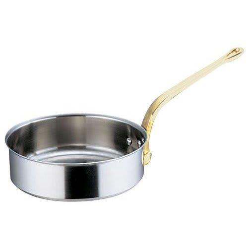 Endo Shoji Super Denji Commercial Saut? Pan, 18cm, Stainless Steel, for Induction Cooktops, Made in Japan, AST97018