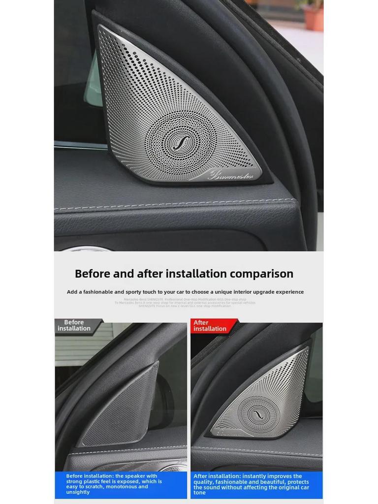 Mercedes-Benz C/E-Klasse, GLC260L Lautsprecherabdeckung: Dekorative Hochtöner-Türverkleidung