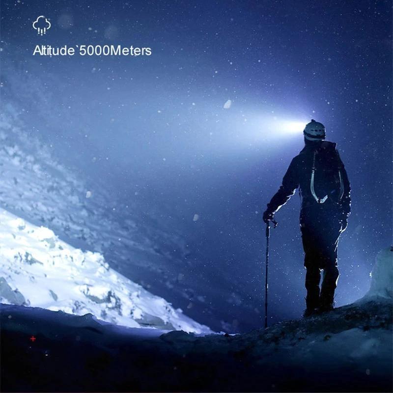 LED Headlamp Strong Light Super Bright Head Torch Outdoor Rechargeable Night Fishing Lantern 5 Light Sources