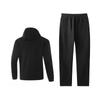 Li-Ning Fashion Solid Color Hooded Cardigan Sweatshirt Comfortable Long Pants Casual Sports Suit Men suit AWDU993-8+AKLVD05-1
