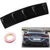 23 inch Universal Car Rear Bumper Lip Diffuser Shark Fin Style Bumper Spoiler,Glossy Black