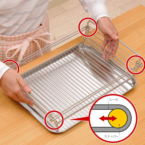 Wahei Freiz Stainless Steel Kitchen Storage Drainer Basket SUI Meister Foldable Large Made In Japan SUI-717