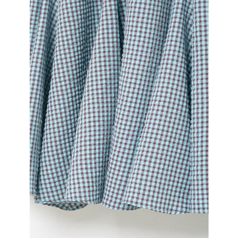 European & American Style Plaid Midi Skirt with Wide Hem - Retro 2026 Collection 4661407