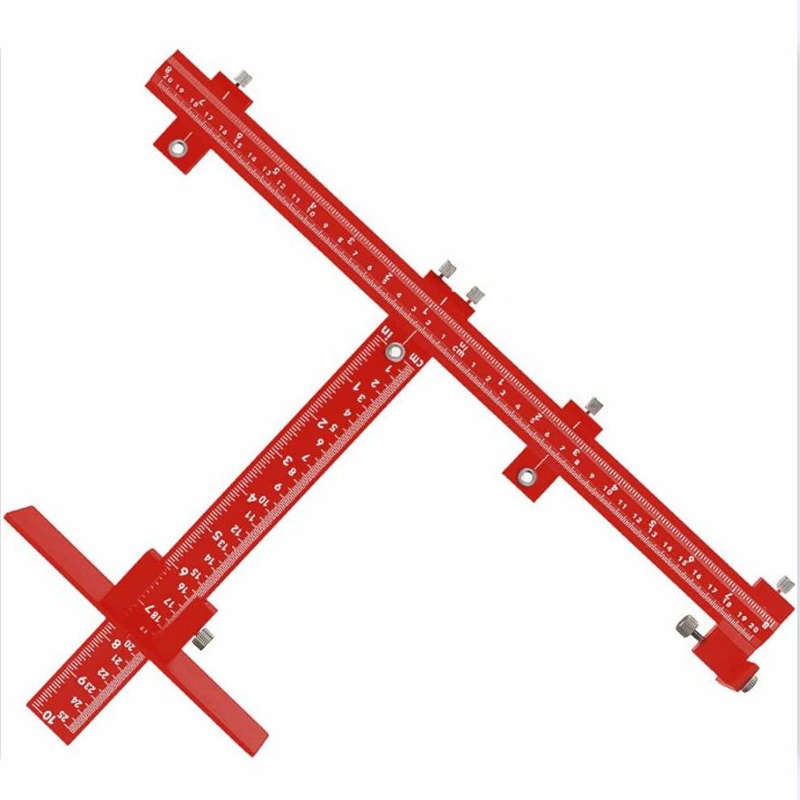 Cabinet Hardware Jig Aluminum Alloy Handle Drilling Locator Household Door Handle Installation Drilling Auxiliary Tool