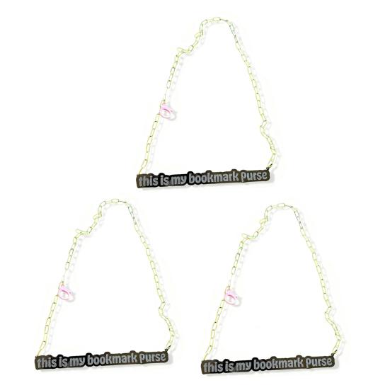 1/2/3Pcs Bookmark Purse Strap Decoration Acrylic Bookmark Purse Golden Chain This Is My Bookmark Purse Strap with Lobster Clasp Book Lover Gifts