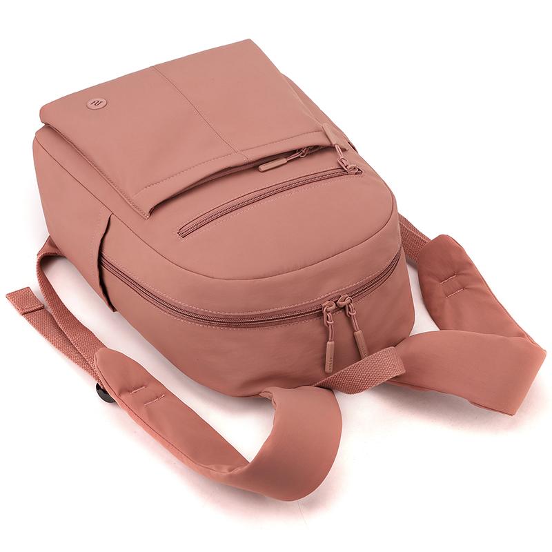 Solid Color Women Backpack Outdoor Student Schoolbag Travel Bag