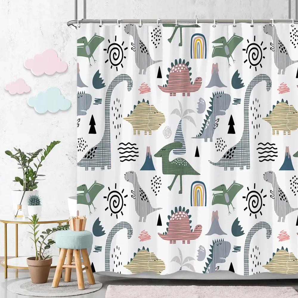 Beautiful Love Rainbow Shower Curtain Gift Idea Bohemian Printed Pattern Polyester Fabric Bath Curtain Bathroom Decor With Hooks