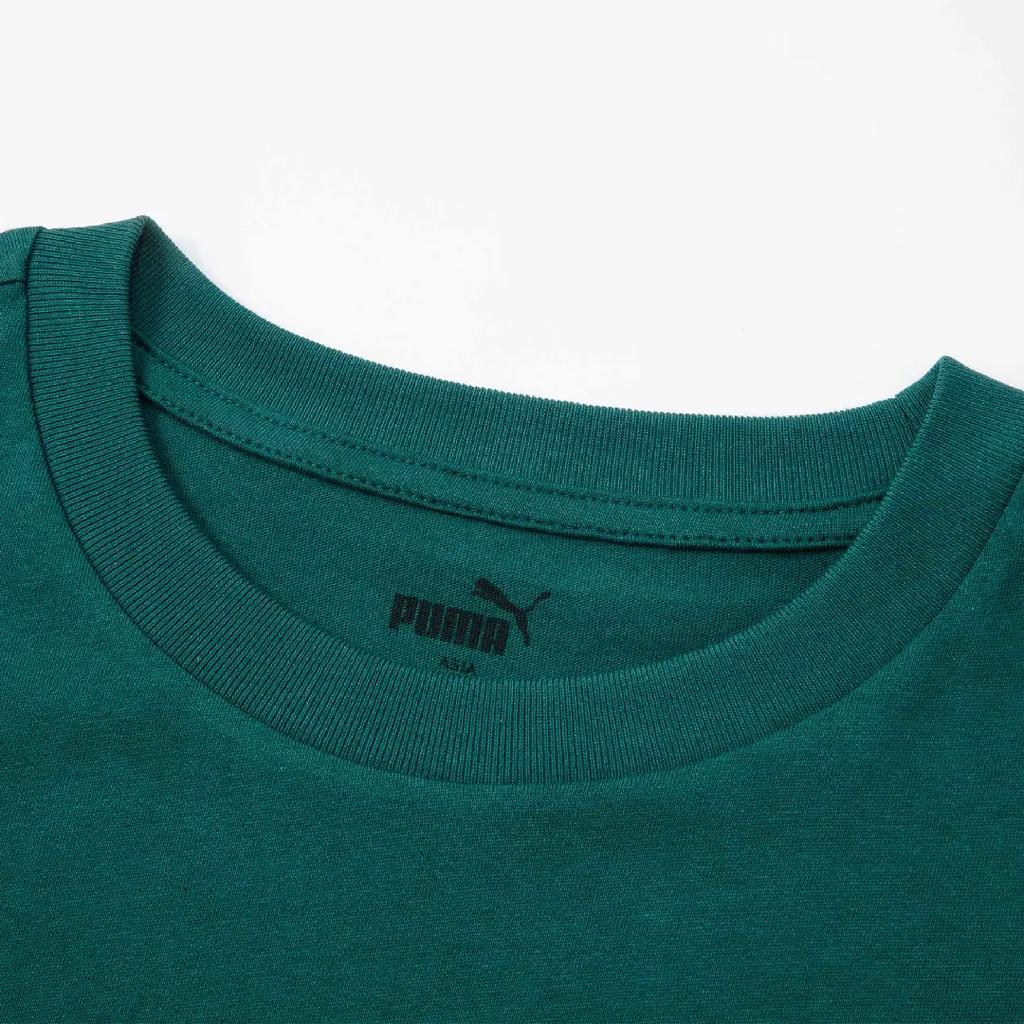 Puma Casual Loose Printed Short Sleeve T-Shirt Women Tops Christmas-Green 686326-43