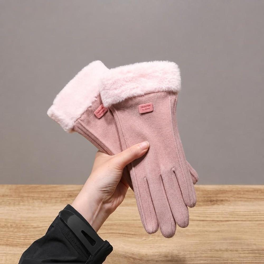 Thick Plush Touchscreen Gloves Windproof Windproof Driving Gloves Winter Warm Gloves For Women