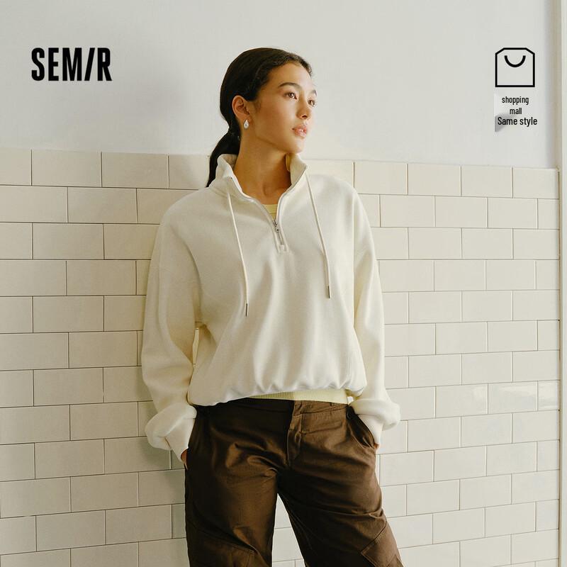 

Semir Women s Fleece Half-Zip Stand Collar Sweatshirt M