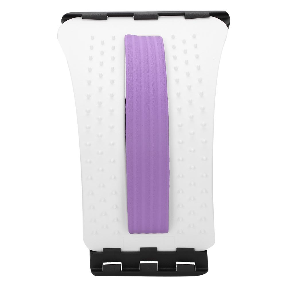 Back Massage Stretcher Pain Relief Lumbar Spine Stretcher Relaxation Posture CorrectorWhite Purple