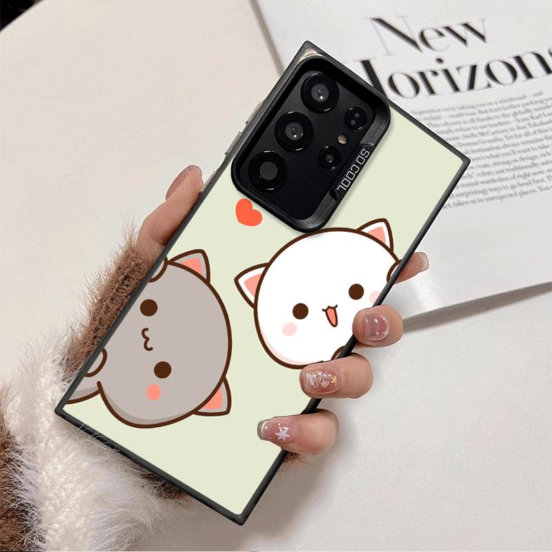 Cartoon Cute Peach Goma Shockproof Phone Case for Samsung Galaxy S26 Edge S25 Ultra S24 FE S23 Plus S21 Cover Anti Fall Fundas