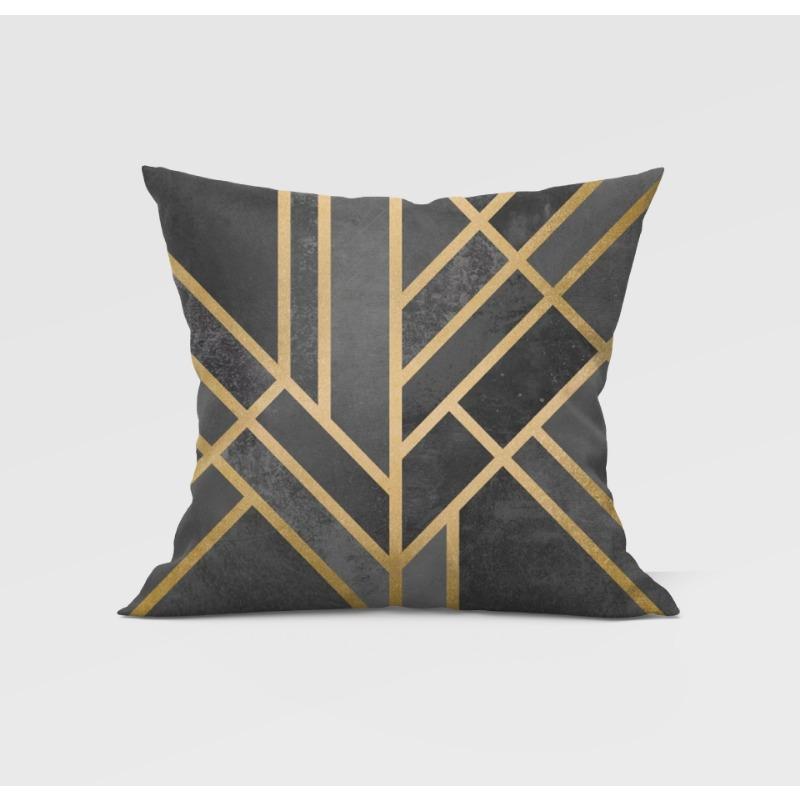 Gray Geometric Pillowcase Home Sofa Pillowcase