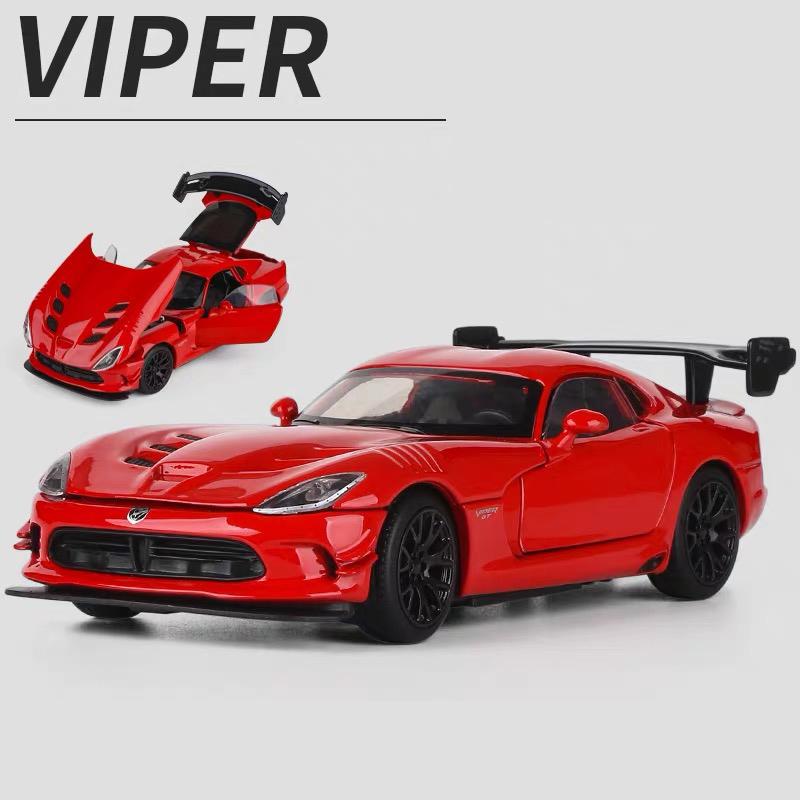 1/32 Dodge Viper ACR SRT Alloy Sports Car Model Diecasts Toy Metal Vehicles Car Model Simulation Sound and Light Boy Kids Toy Gifts