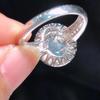 Vintage Fashion Diamond Silver 925 Inlaid Exquisite Natural Chalcedony Green Circular Rings for Women Charm Ring Wedding Jewelry