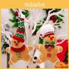 Creative Gingerbread Man Doll Ornament For Christmas Tree Adorable Yellow Hanging Decoration