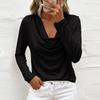 Womens Tops Trendy CowlNeck Shirts Long Sleeve Clothes Business Dressy Casual Outfits