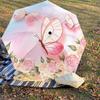 1PC Butterfly Flowers Umbrella-8-Rib Reinforced Portable Folding Travel Suitable for All Seasons Outdoor Daily Use-Z0457