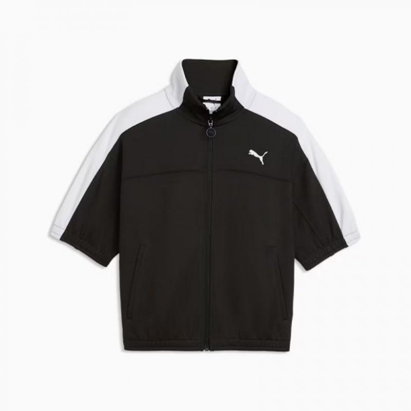 Puma T7 Short Sleeve Jacket Full Zip 01 black/XS