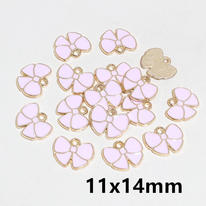 50pcs Bow Butterfly Star Charms Pendant Enamel Metal for Earrings Necklace Bracelet DIY Jewelry Making Accessories Findings