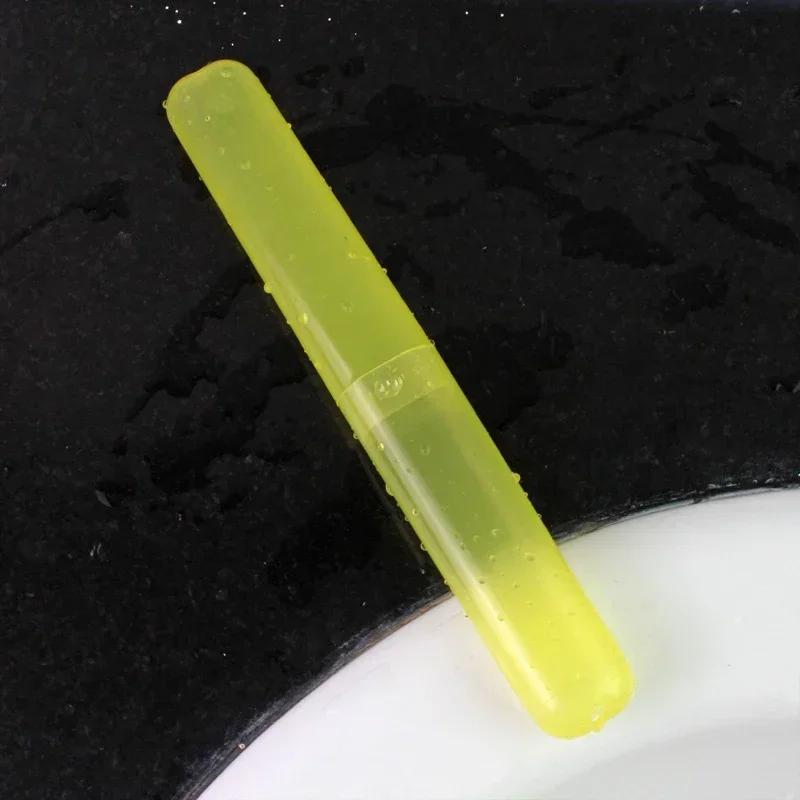 Toothbrush Head Protect Cover Tube Box Portable Case Storage Box Toothbrush Cover Travel Camping Hiking Candy Color Reusable