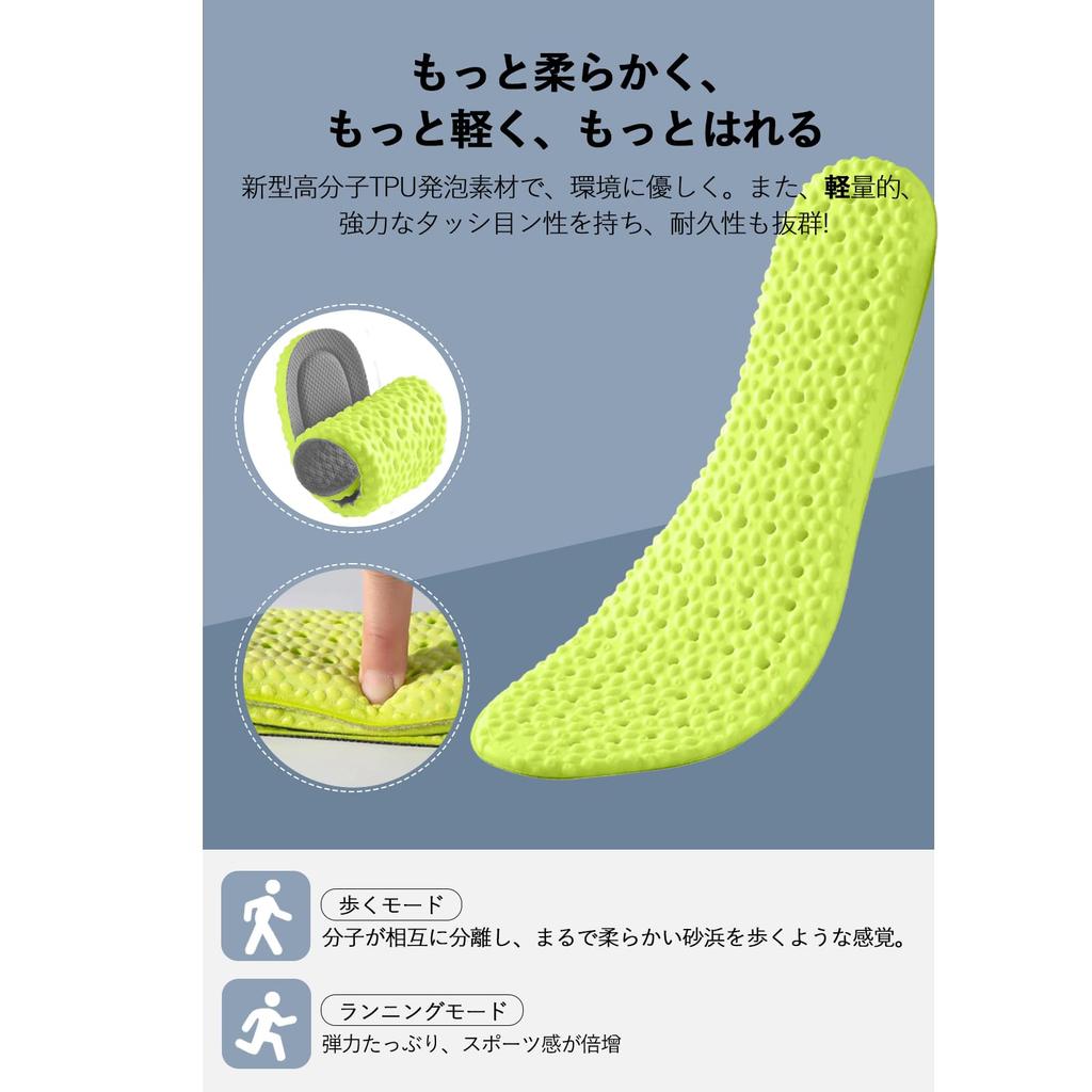 High Resilience [Set of 2] Standing Work Insoles, No Tires,