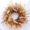 Decorative Wreath Outside Home Front Door Hanging Artificial Garland Thanksgiving Decoration 24in 62cm OD